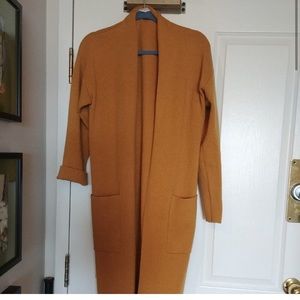 Aritzia Babaton LANCE CARDIGAN - mustard yellow